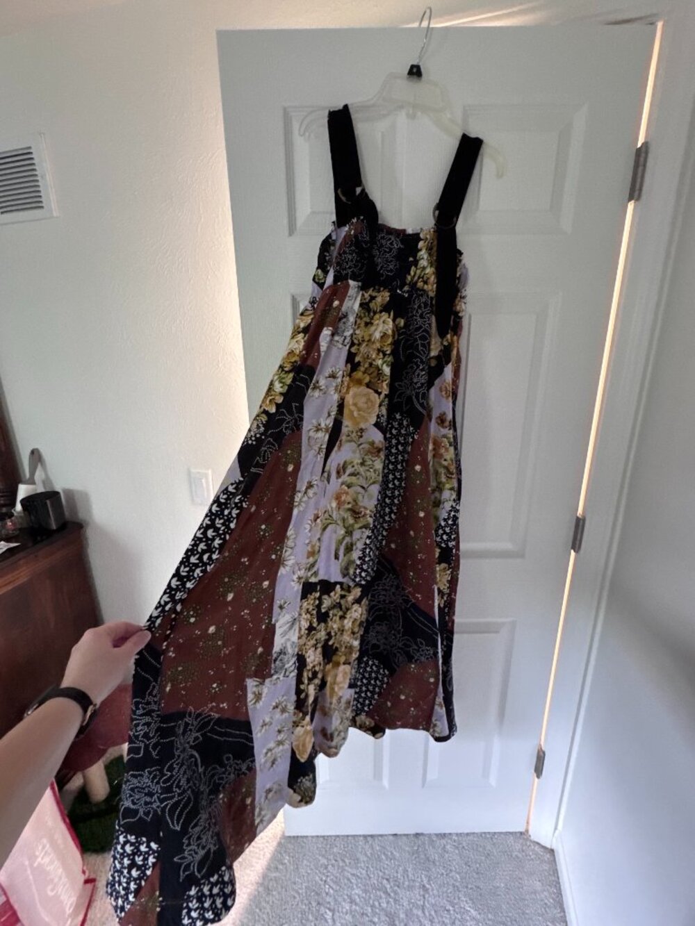 Maeve (Anthropologie) Slip Maxi Dress (brown/black) - Picture 3 of 6